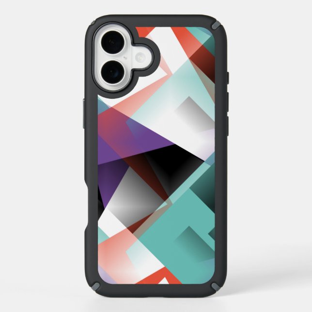 Hip Modern Abstract Geometric Mosaic Art Pattern Speck iPhone Case (Front)