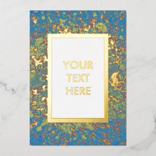 Hip Modern Card with Artsy Design Foil Invitation