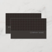 Hip Modern Square Pattern Black Business Card (Front/Back)