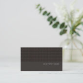 Hip Modern Square Pattern Black Business Card (Standing Front)
