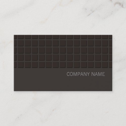Hip Modern Square Pattern Black Business Card