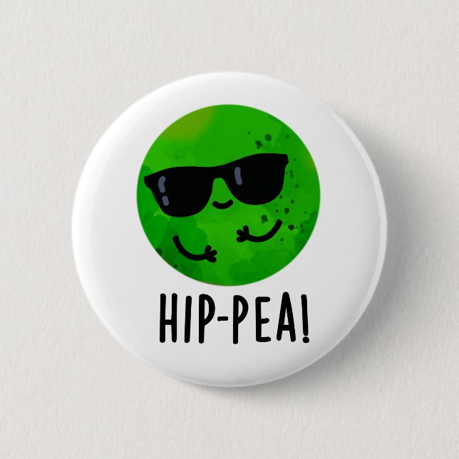 Hip-pea Funny Hip Pea Pun  Button (Front)