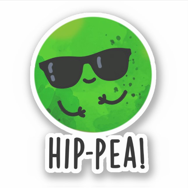 Hip-pea Funny Hip Pea Pun  Sticker (Front)