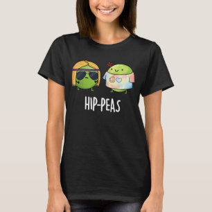 Hip-peas Funny Hippie Peas Pun Dark BG T-Shirt
