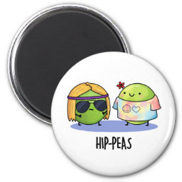 Hip-peas Funny Hippie Peas Pun Magnet