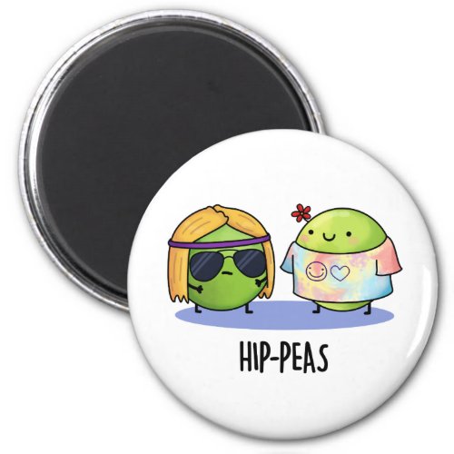 Hip_peas Funny Hippie Peas Pun  Magnet