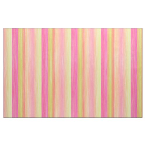 Hip Pink Lime Yellow Coral Red Stripes Pattern Fabric