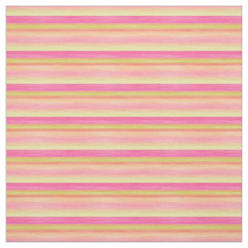 Hip Pink Lime Yellow Coral Red Stripes Pattern Fabric