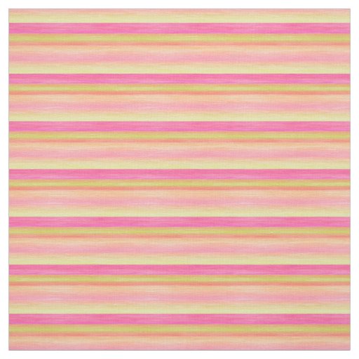Hip Pink Lime Yellow Coral Red Stripes Pattern Fabric