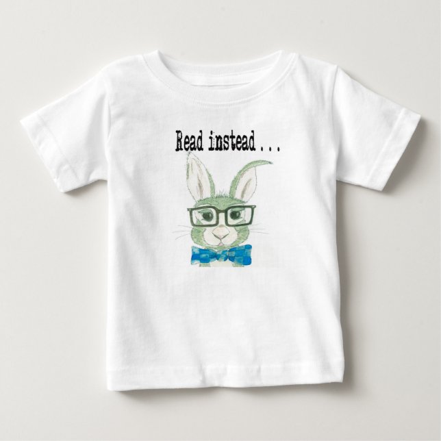 Hip reading bunny baby T-Shirt (Front)
