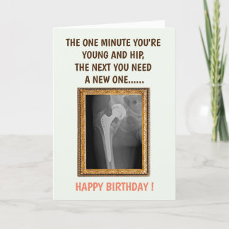 Hip REPLACEMENT- Hip Operation - Get well soon Letterpress Thank You Card