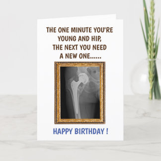 Hip REPLACEMENT- Hip Operation - Get well soon Letterpress Thank You Card