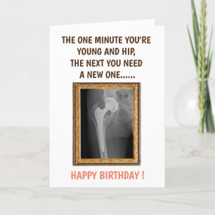 Hip REPLACEMENT- Hip Operation - Get well soon  Letterpress Thank You Card