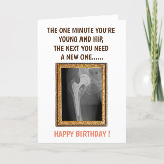 Hip REPLACEMENT- Hip Operation - Get well soon Letterpress Thank You Card