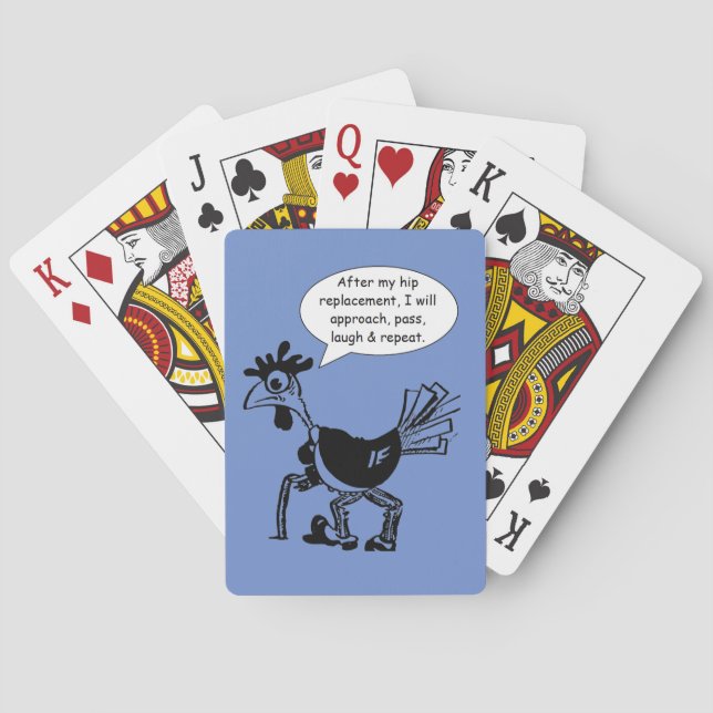 Hip Replacement Surgery - Fun Quote Poker Cards (Back)