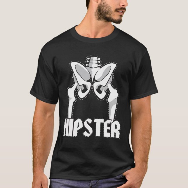 Hip Replacement Surgery Gift Hipster Orthopaedic T-Shirt (Front)