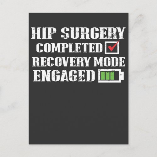 Hip Replacement Surgery Recovery Get Well Postcard