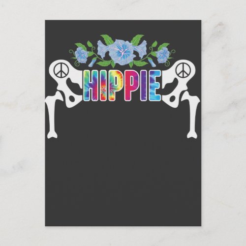 Hip Replacement Surgery Recovery Hippie Flower Postcard