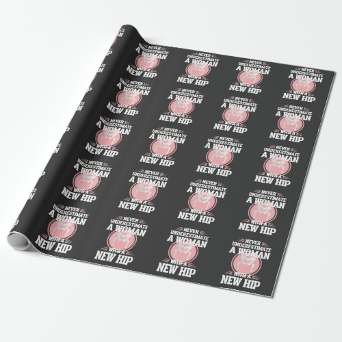 Hip Replacement Surgery Wife Mom Recovery Get Well Wrapping Paper