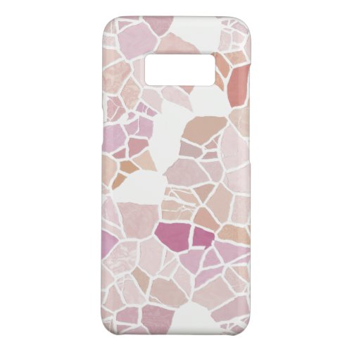 Hip Retro Blush Pink Coral Orange Mosaic Art Case_Mate Samsung Galaxy S8 Case