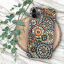 Hip Retro Chic Funky Floral Circles Art Pattern iPhone 11 Pro Max Case