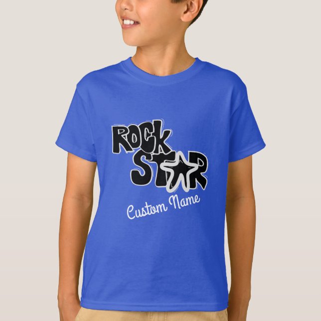 Hip RockStar Rock n Roll Star Kids T-shirt Design (Front)