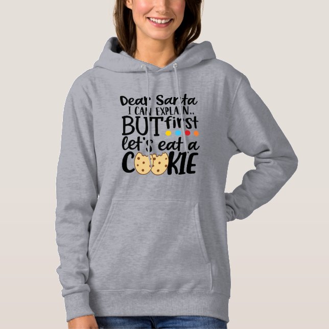 hip santa naughty new nice funny christmas humor hoodie (Front)