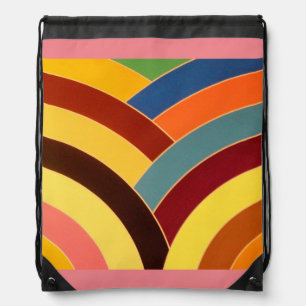 hip sophisticated curved chevron drawstring bag