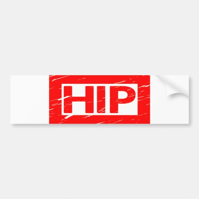 Hip Stamp Bumper Sticker (Front)