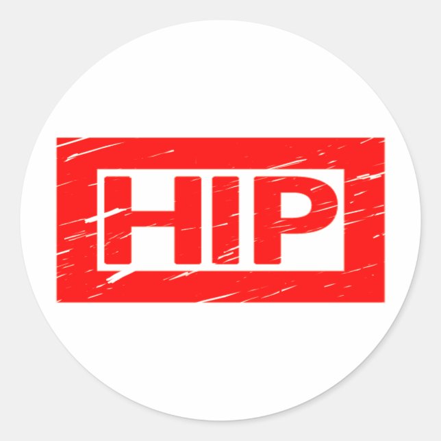 Hip Stamp Classic Round Sticker (Front)