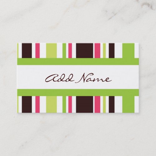 Hip Stripes Calling Card Business Cards