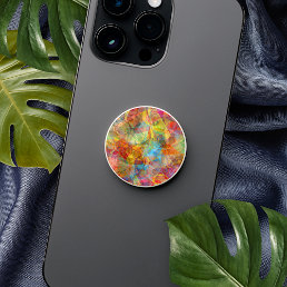 Hip Summer Blue Red Pink Yellow Green Polygon Art PopSocket