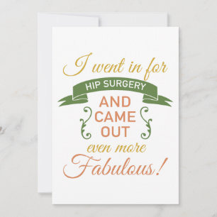Hip Surgery Fabulous Recovery (Green) Invitation