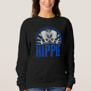 Hip Surgery Hippie Floral Bionic Broken Hip Replac Sweatshirt