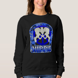 Hip Surgery Hippie Floral Bionic Broken Hip Replac Sweatshirt