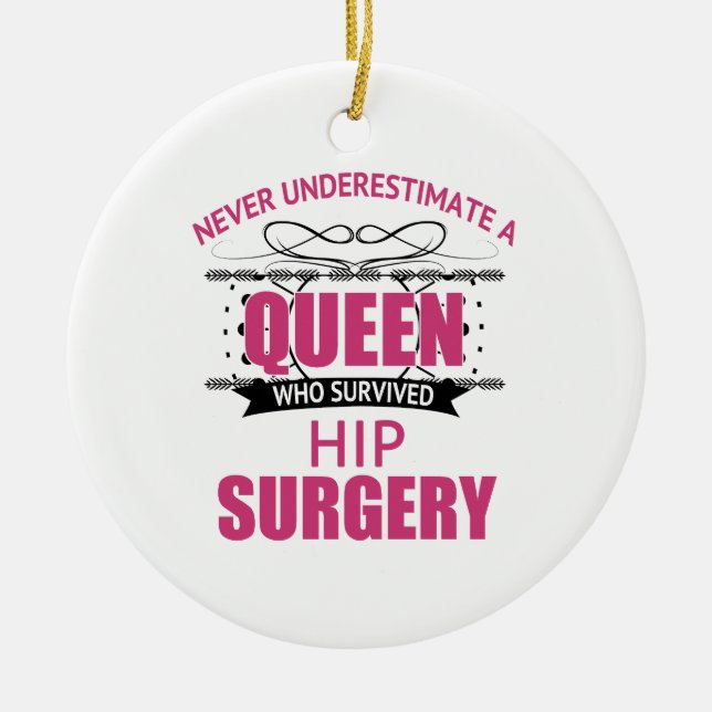 Hip Surgery Recovery For Women Ceramic Ornament (Front)