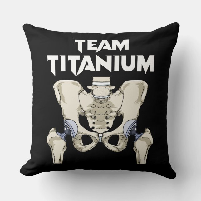 Hip Surgery Recovery Gifts Hippie Hip Replacement Throw Pillow (Front)