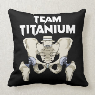 Hip Surgery Recovery Gifts Hippie Hip Replacement Throw Pillow