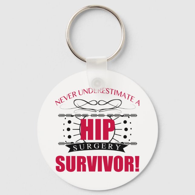Hip Surgery Survivor Keychain (Front)