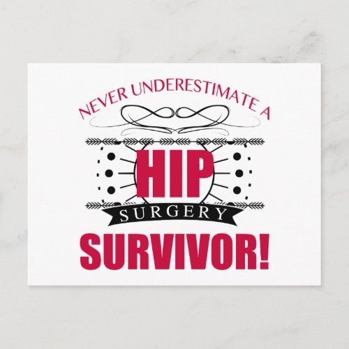 Hip Surgery Survivor Postcard