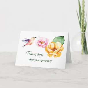 Hip Surgery Thinking of You Flowers  Card