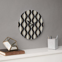 Hip Taupe Beige Sand Gray Ogee Black Waves Art