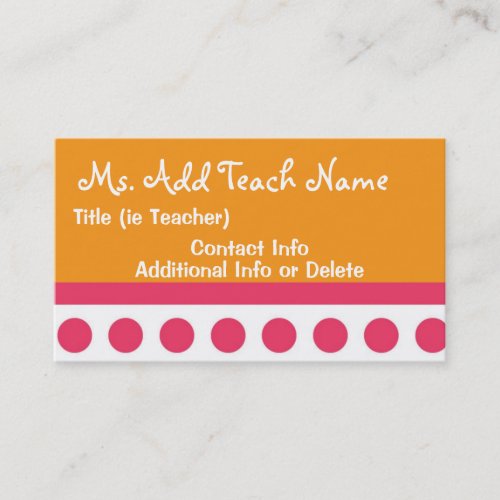 Hip Teacher Business Card