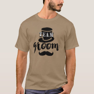 Hip Team Groom Top Hat Moustache T-shirt