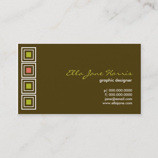 Customizable Hip to be Square Chocolate Business Card