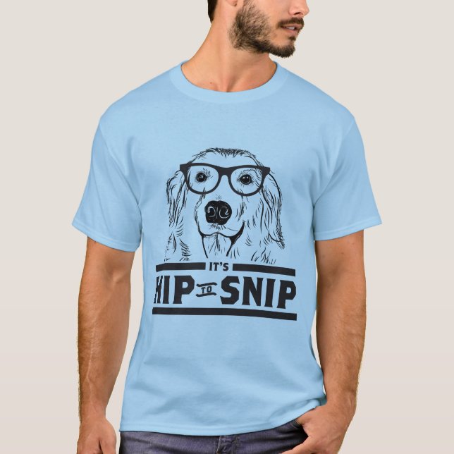 Hip to Snip Doggie Men's Basic Tee (Front)
