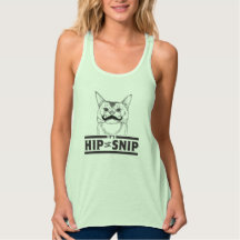 Hip to Snip Kitty Ladies Fitted Tank
