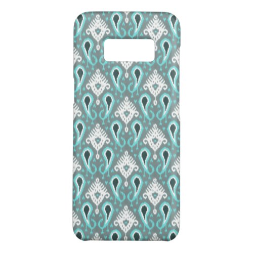 Hip Trendy Turquoise Ikat Tribal Art Pattern Case_Mate Samsung Galaxy S8 Case