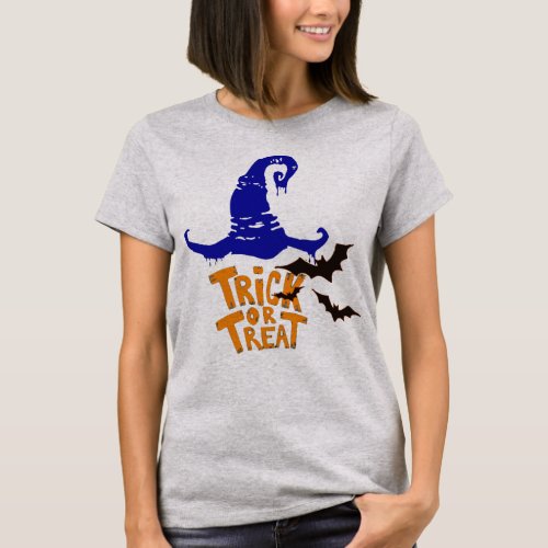 Hip trick or treat funny halloween shirt womens