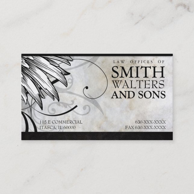 Hip & Urban Attorney Law & Justice Business Cards (Front)